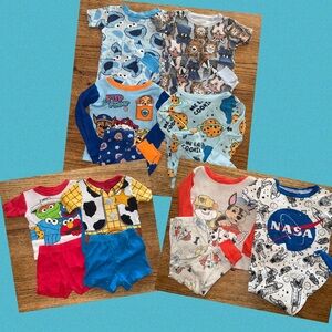 8 Boys Pajama Sets 2T and 24 Months